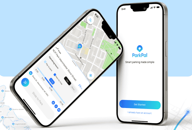 ParkPal Project Preview showcasing mobile parking app interface