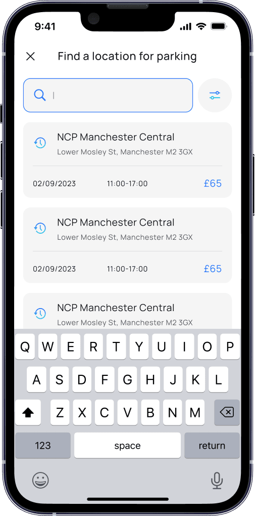 ParkPal App Core Functionality Screenshot 1