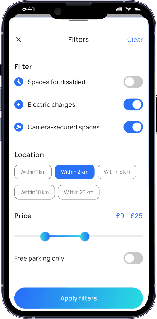 ParkPal App Core Functionality Screenshot 2