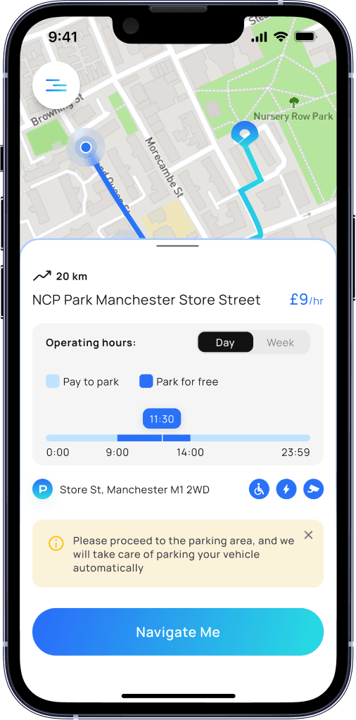 ParkPal App Home Screen Experience Screenshot 1